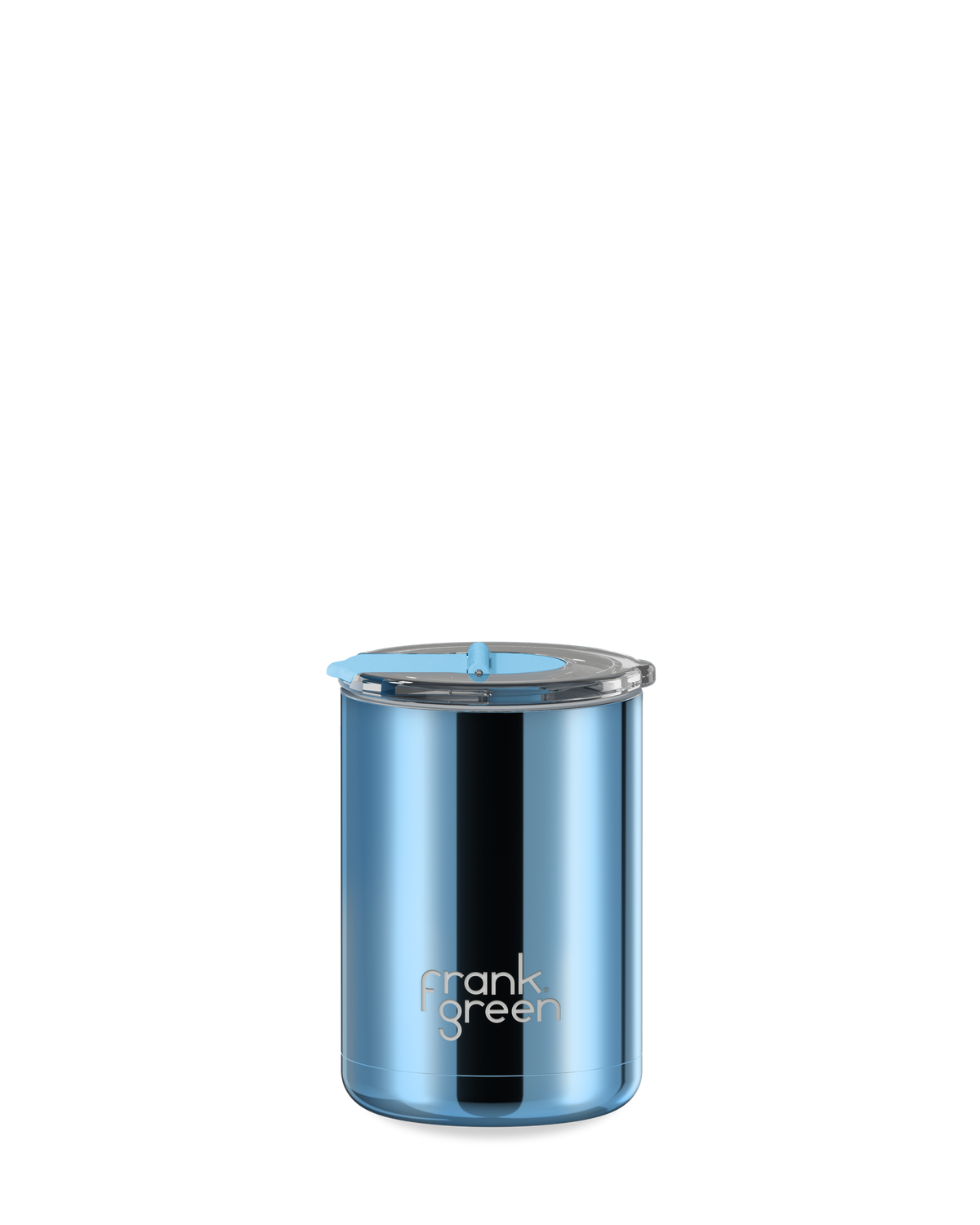 Chrome Coffee Cup with Hinged Screw Lid - 12oz / 355ml