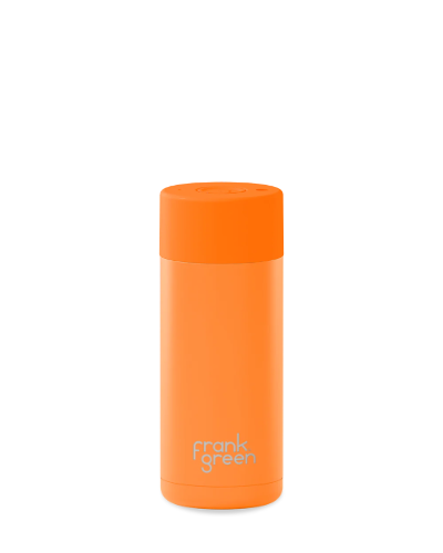 Ceramic Reusable Cup - 16oz / 475ml - Neon Orange