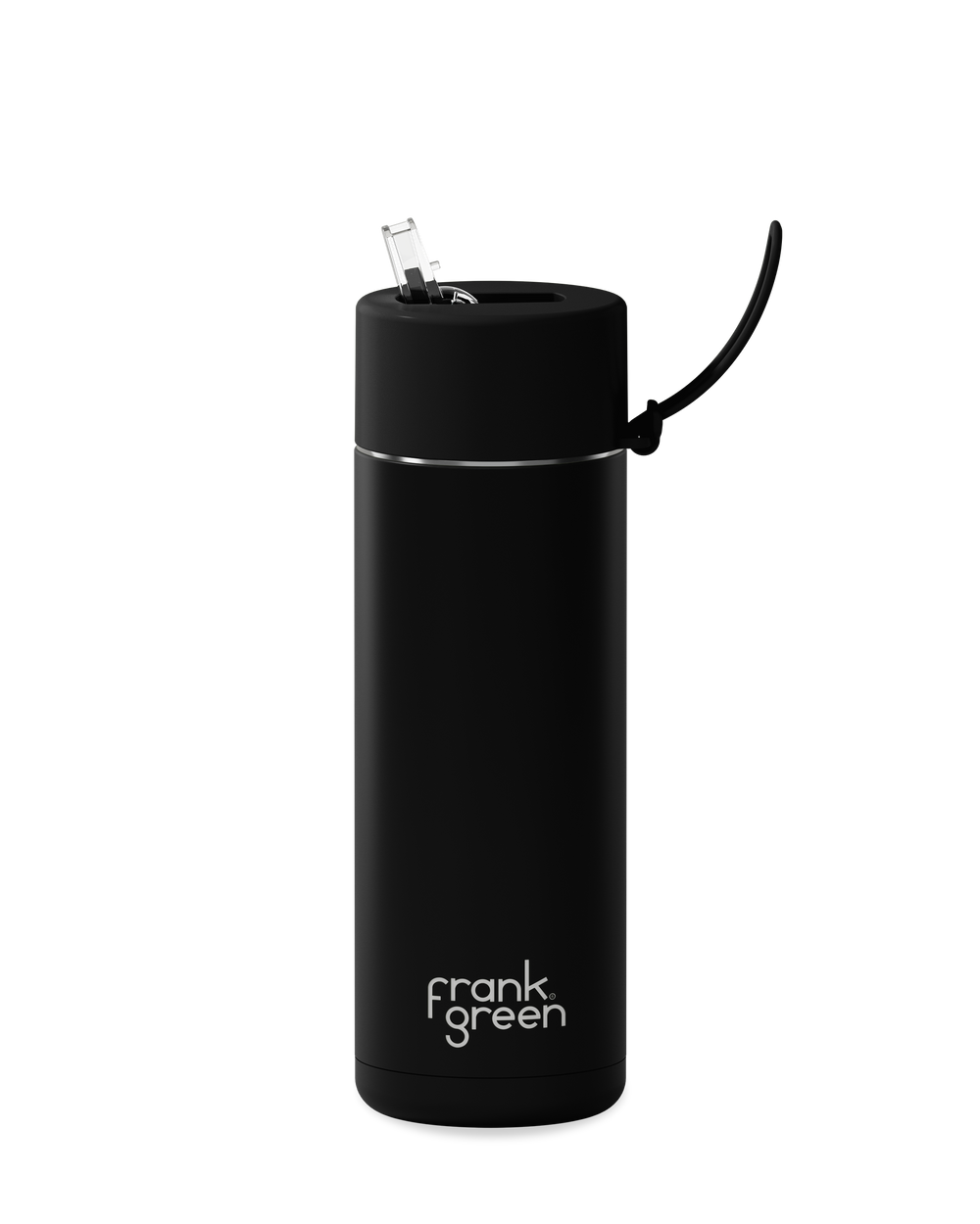 20oz reusable water bottle with Straw Lid in Midnight