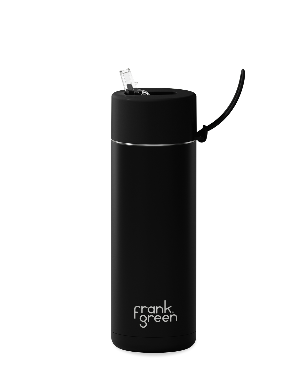 20oz reusable water bottle with Straw Lid in Midnight
