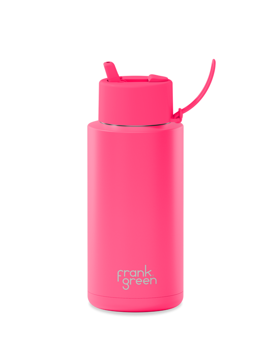34oz Bottle with Flip Straw Lid