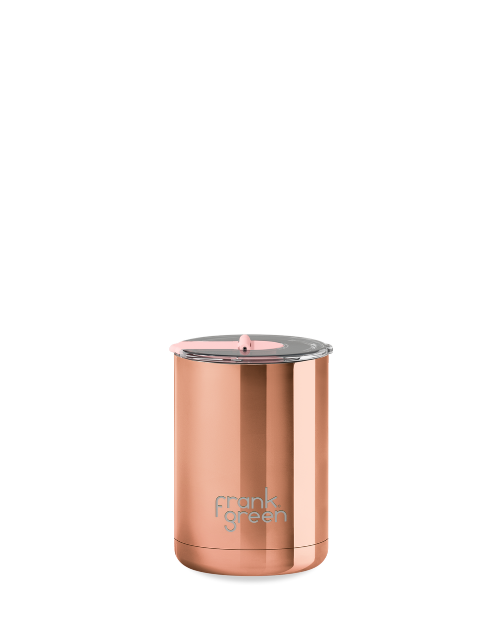 12oz Rose Gold Ceramic Coffee Cup with Hinged Screw Lid