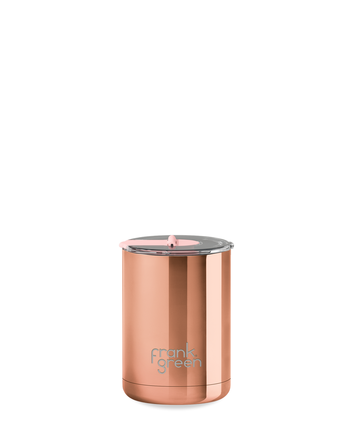 Chrome Coffee Cup with Hinged Screw Lid - 12oz / 355ml