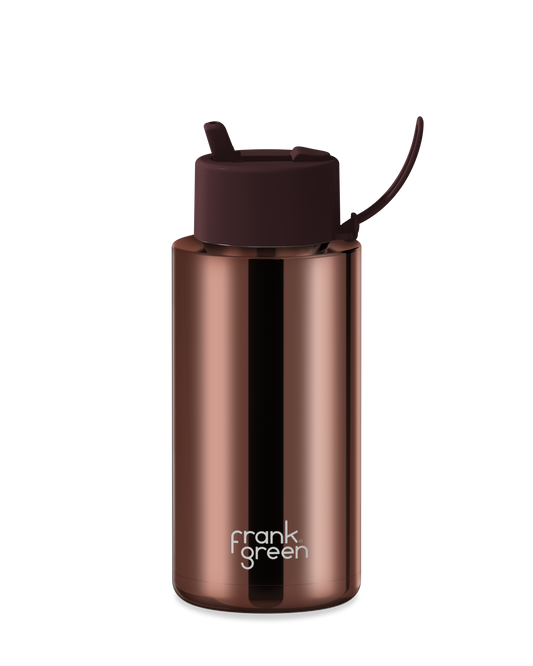 Chrome Ceramic Reusable Bottle - 34oz / 1,000ml