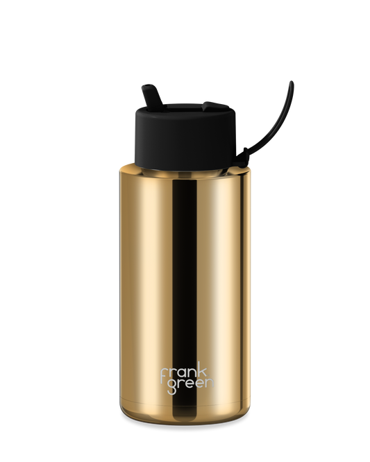 Chrome Ceramic Reusable Bottle - 34oz / 1,000ml