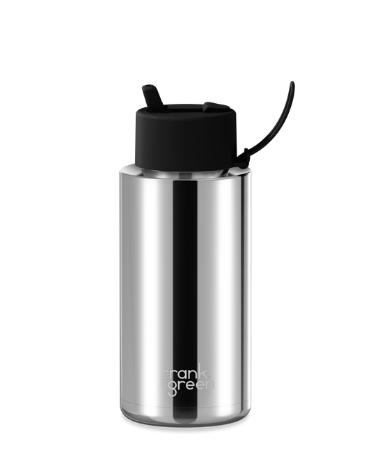 Chrome Ceramic Reusable Bottle - 34oz / 1,000ml