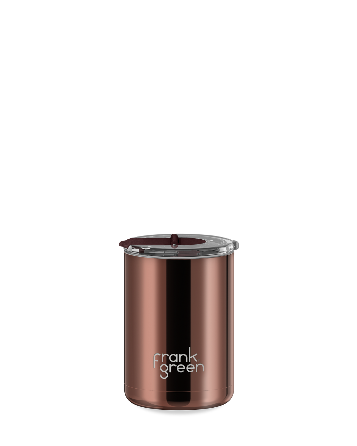 Chrome Coffee Cup with Hinged Screw Lid - 12oz / 355ml
