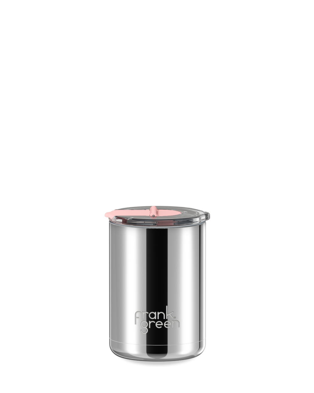 Chrome Coffee Cup with Hinged Screw Lid - 12oz / 355ml