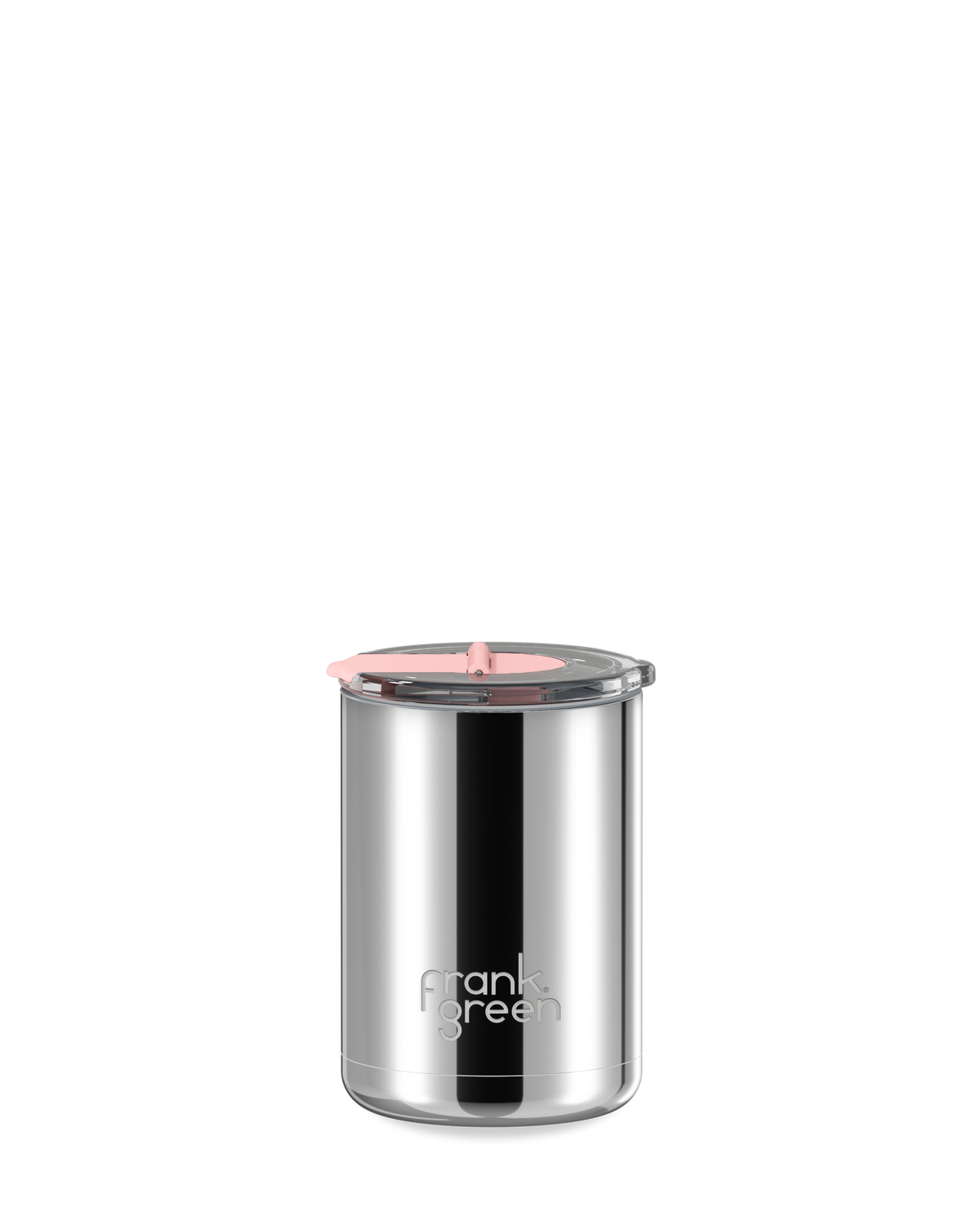 Chrome Coffee Cup with Hinged Screw Lid - 12oz / 355ml