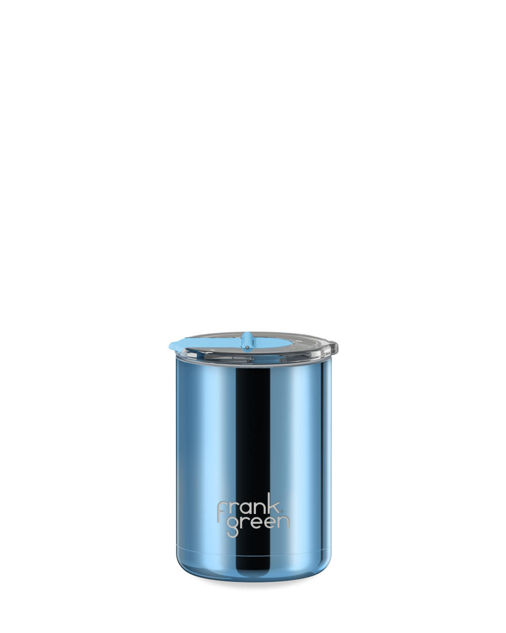 Chrome Coffee Cup with Hinged Screw Lid - 12oz / 355ml